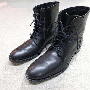 Cole Haan Boots 10.5 Black Leather Dress 8 Eye Plain Toe